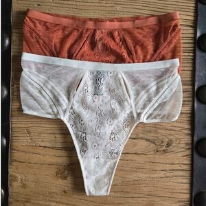 Victoria's Secret Very Sexy High Waist Lace Thongs Bundle sz XS New